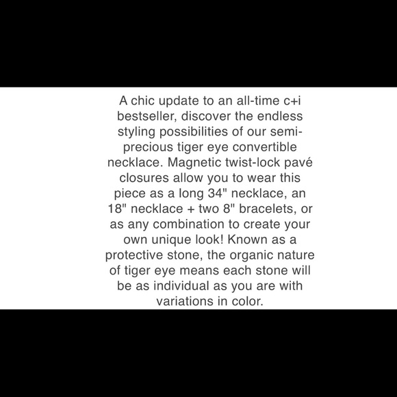 New Chloe + Isabel Tiger Eye Convertible Necklace - Picture 7 of 12